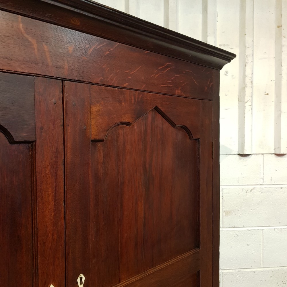 ANTIQUE 18th CENTURY COUNTRY JOINED OAK CLOTHES PRESS C1780 View VI