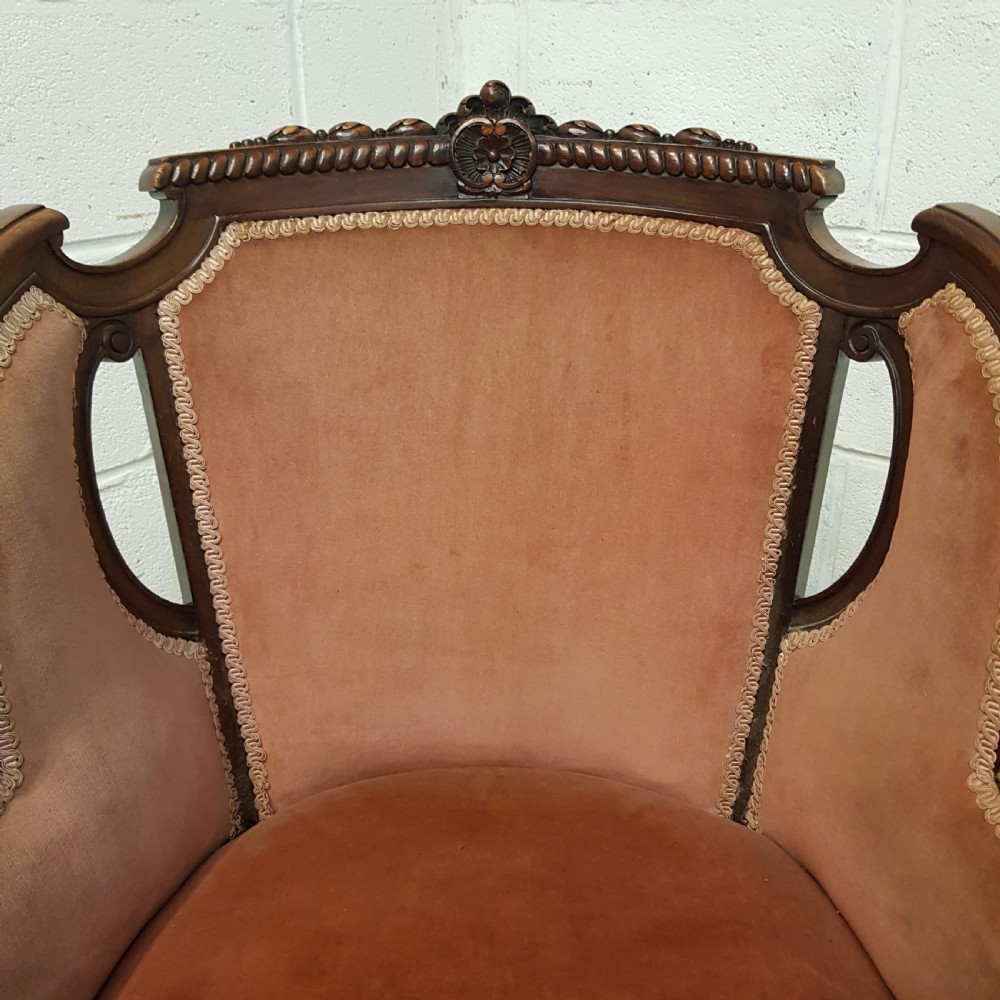 ANTIQUE VICTORIAN MAHOGANY SHOW FRAMED ARMCHAIR C1880 View II