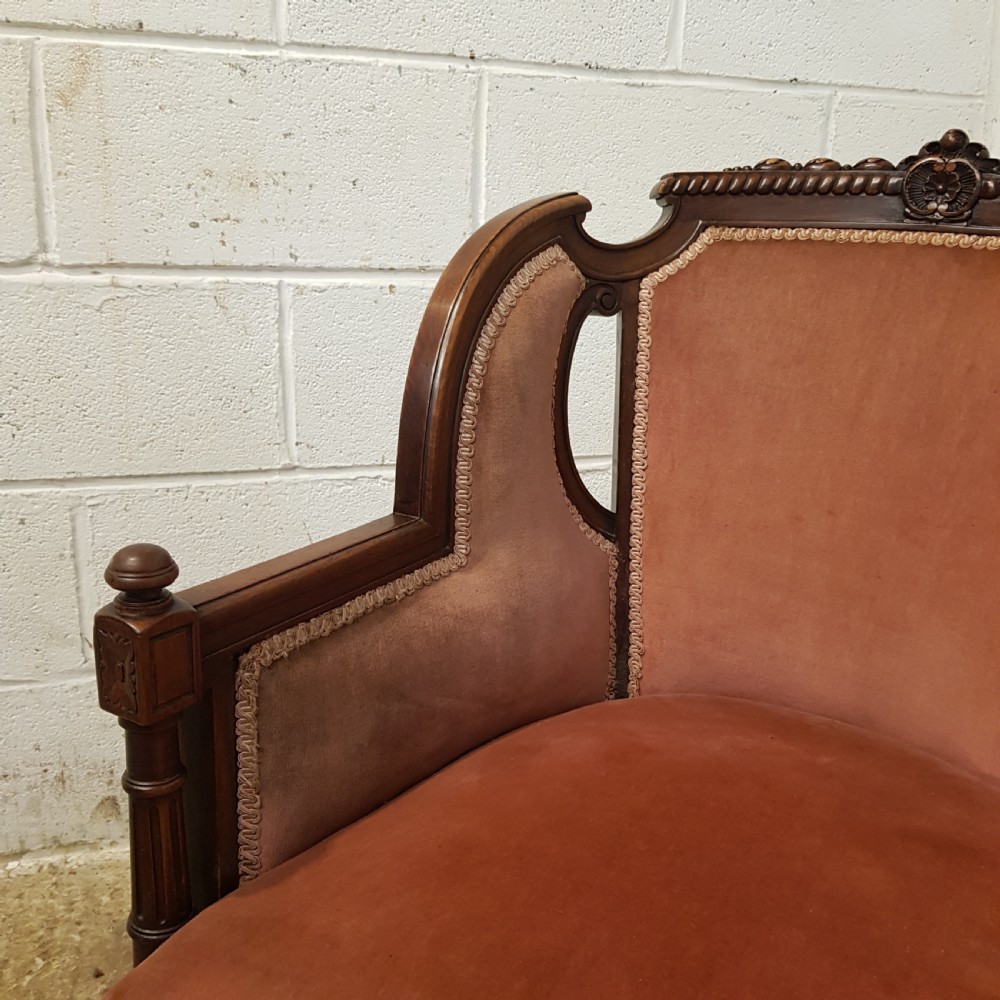 ANTIQUE VICTORIAN MAHOGANY SHOW FRAMED ARMCHAIR C1880 View IV