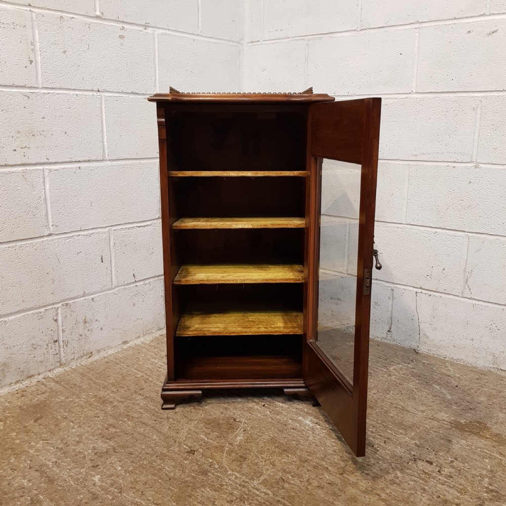 ANTIQUE LATE VICTORIAN WALNUT MUSIC CABINET C1890 View IV