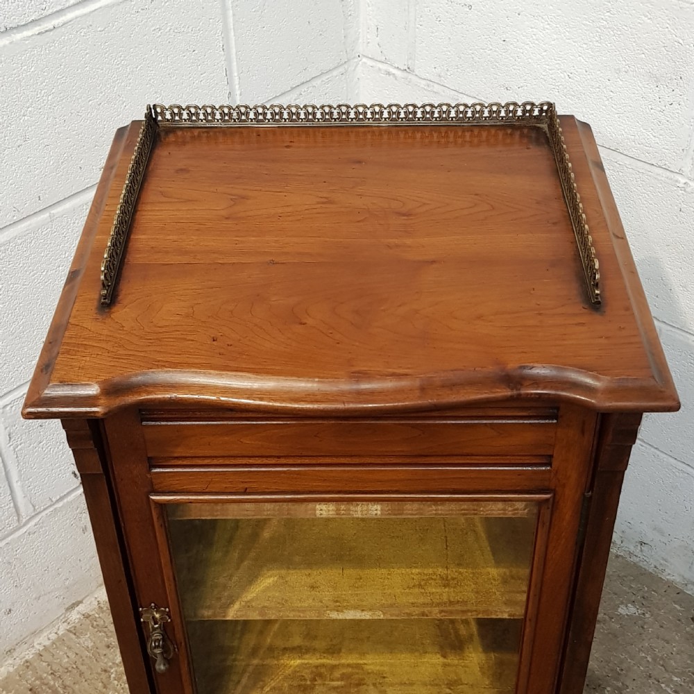 ANTIQUE LATE VICTORIAN WALNUT MUSIC CABINET C1890 View V