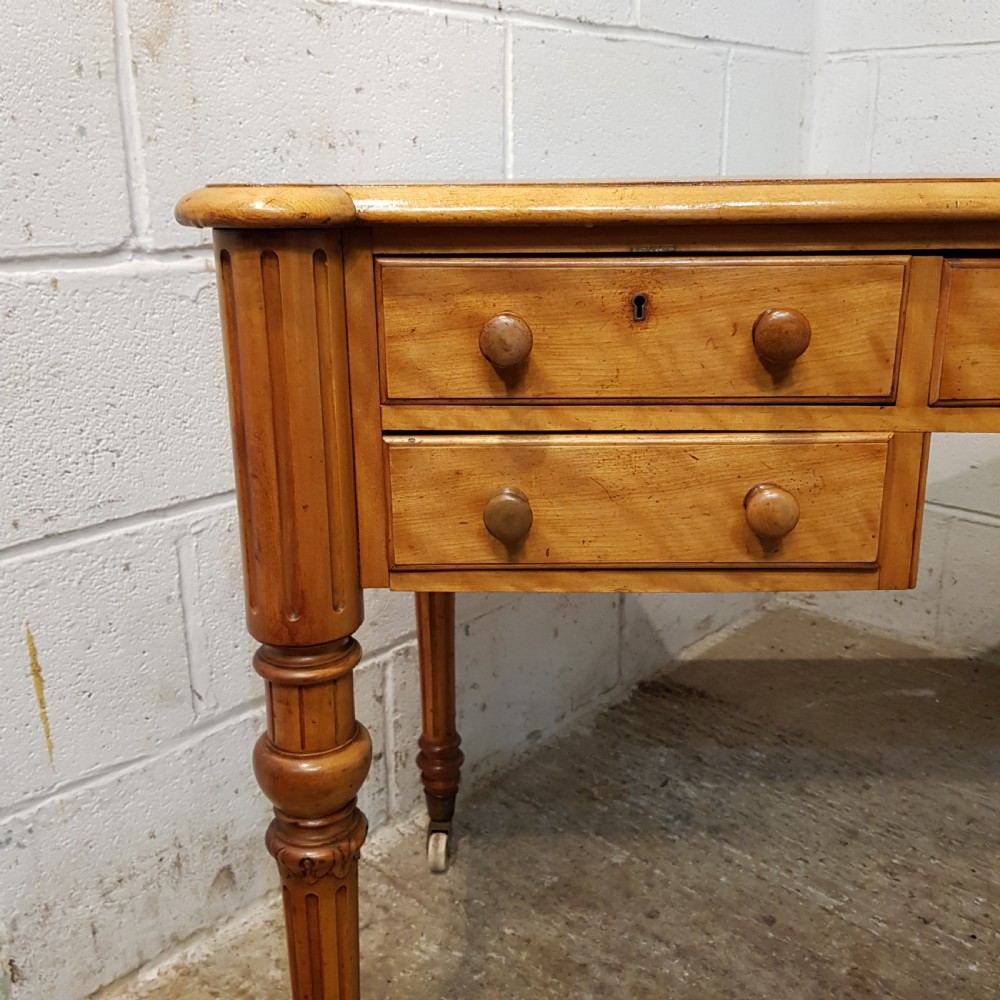 ANTIQUE VICTORIAN SATINWOOD WRITING TABLE  C1880 View VI