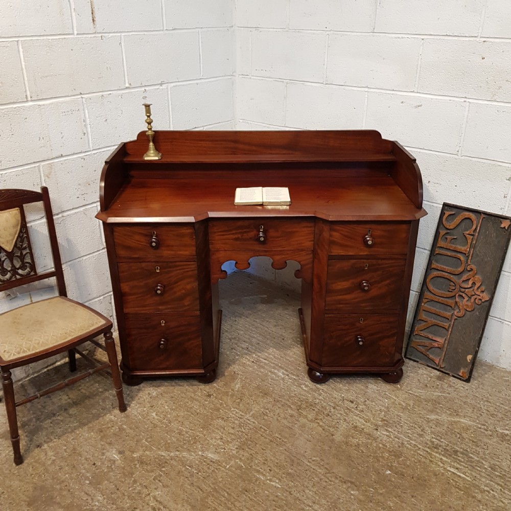 ANTIQUE WILLIAM 1V  SCOTTISH  MAHOGANY BREAKFRONT DESK C1830 View II