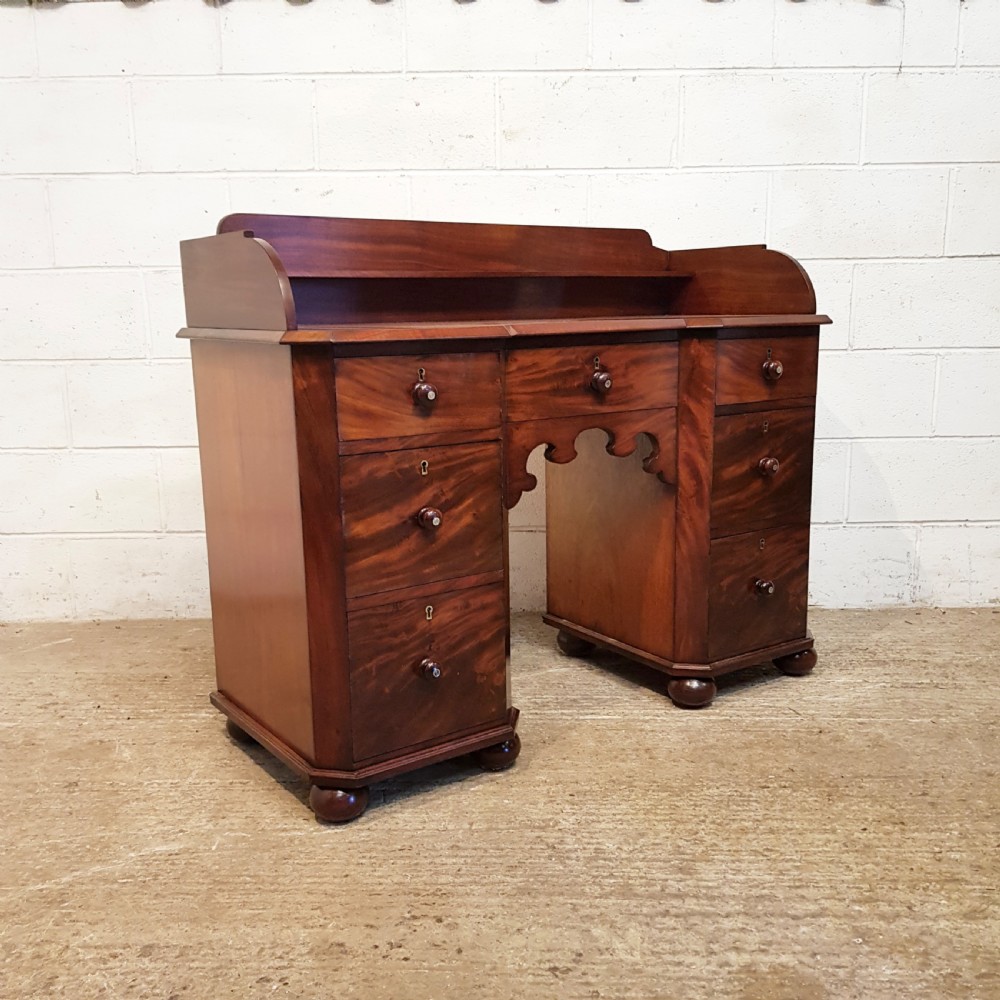 ANTIQUE WILLIAM 1V  SCOTTISH  MAHOGANY BREAKFRONT DESK C1830 View III