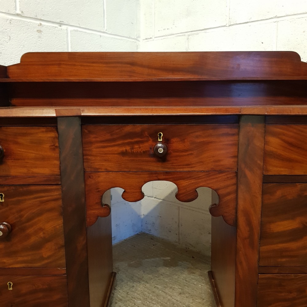 ANTIQUE WILLIAM 1V  SCOTTISH  MAHOGANY BREAKFRONT DESK C1830 View IV
