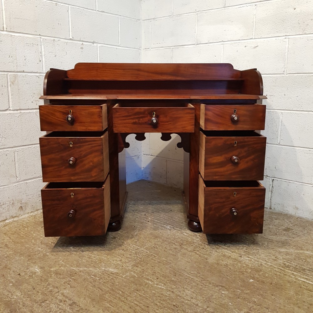 ANTIQUE WILLIAM 1V  SCOTTISH  MAHOGANY BREAKFRONT DESK C1830 View VII