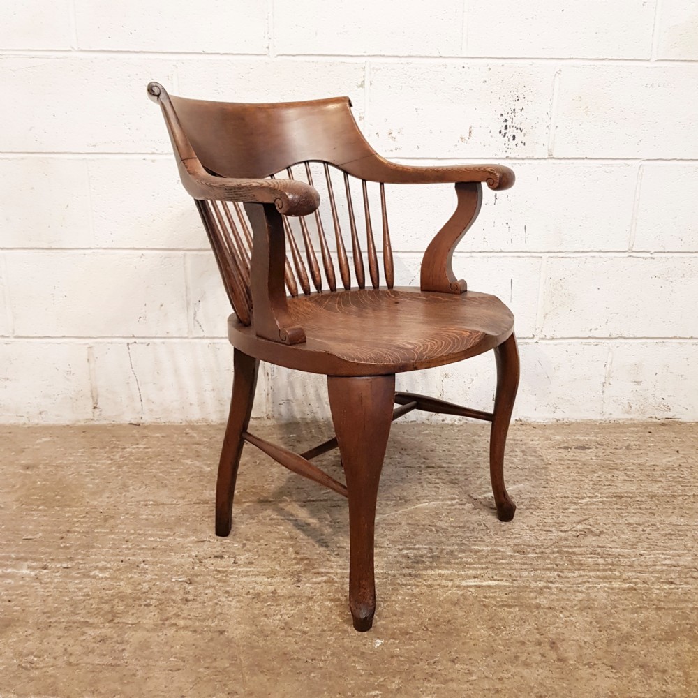 ANTIQUE EDWARDIAN OAK DESK CHAIR C1900 View VI