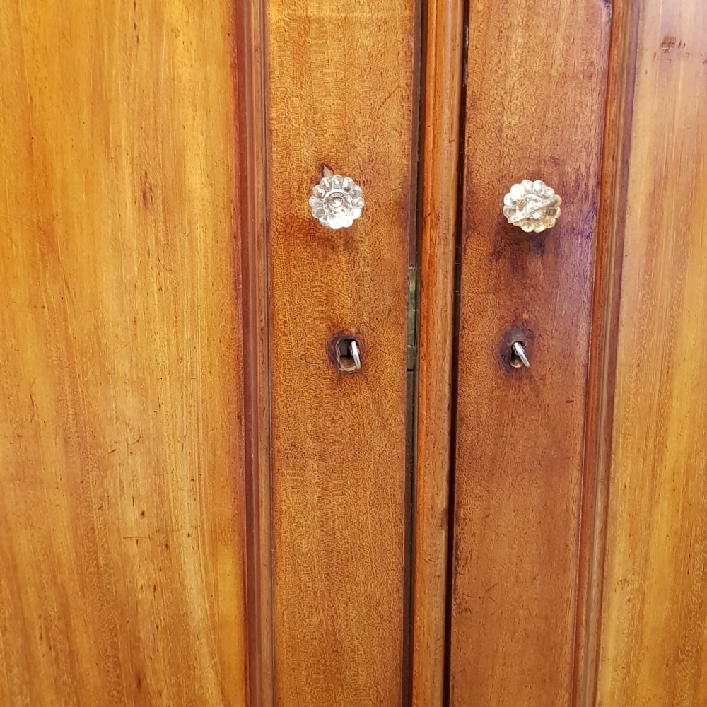 ANTIQUE VICTORIAN MAHOGANY DOUBLE WARDROBE C1880 View IV
