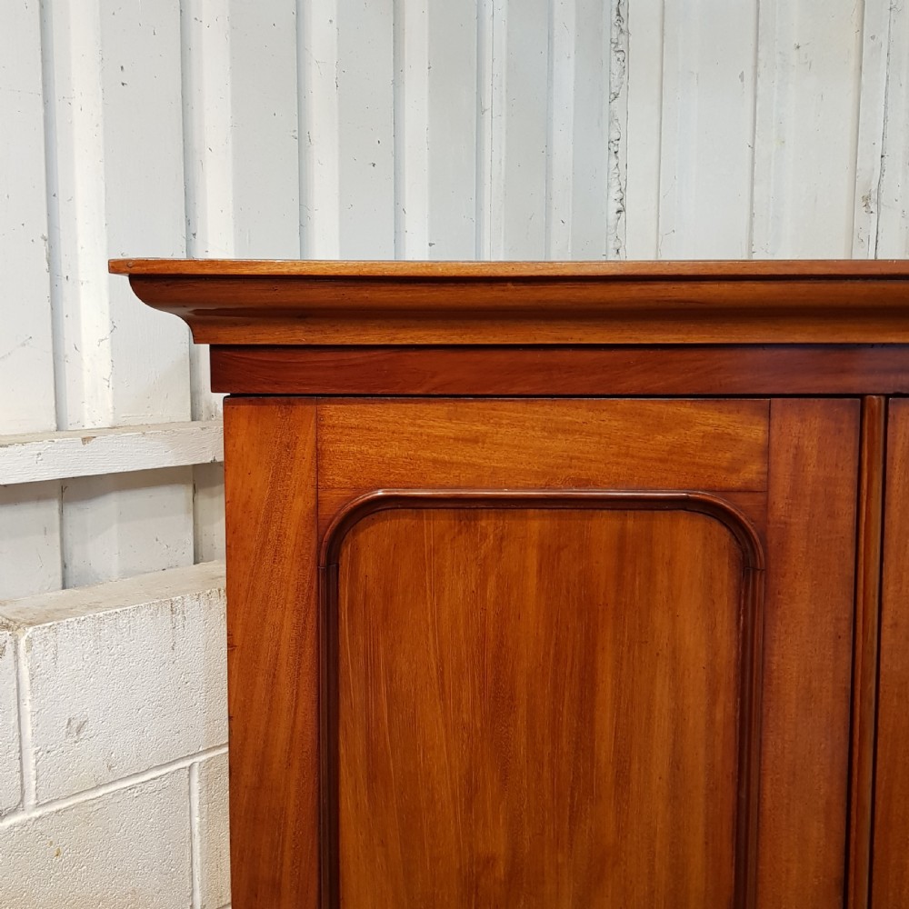 ANTIQUE VICTORIAN MAHOGANY DOUBLE WARDROBE C1880 View V
