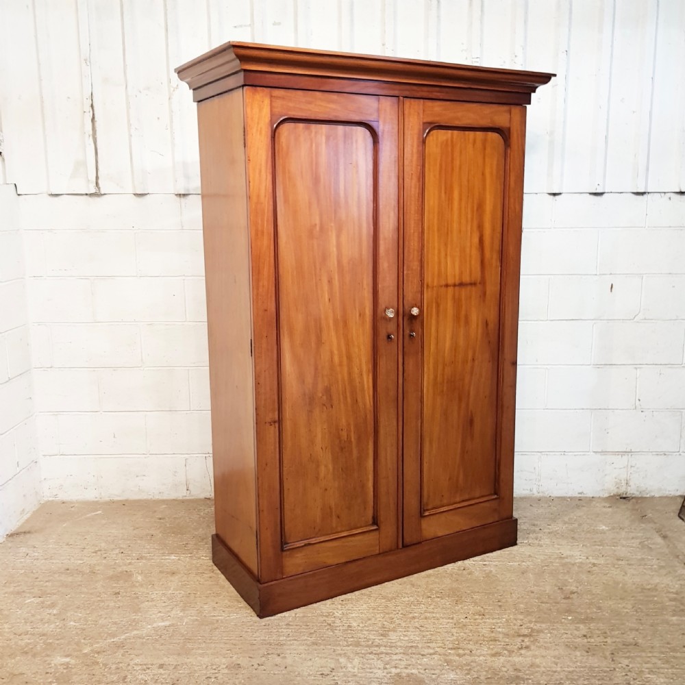 ANTIQUE VICTORIAN MAHOGANY DOUBLE WARDROBE C1880 View VI