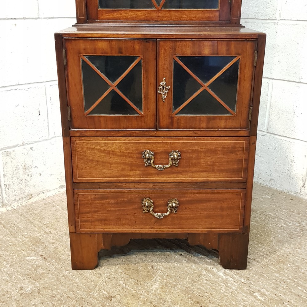 ANTIQUE REGENCY SMALL MAHOGANY BOOKCASE ON CABINET C1820 View IV