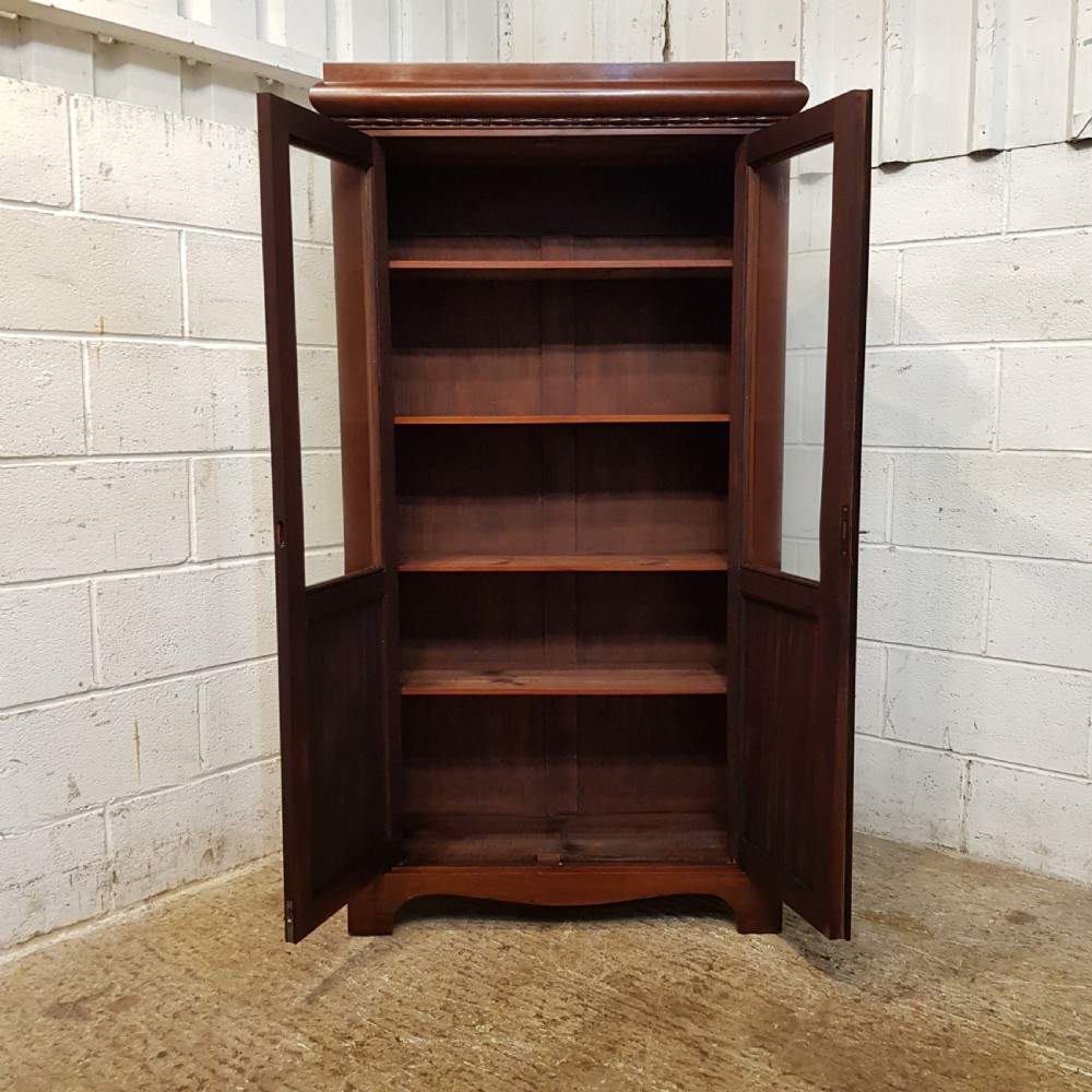 ANTIQUE 19TH CENTURY MAHOGANY BIEDERMEIER GLAZED BOOKCASE C1870 View II