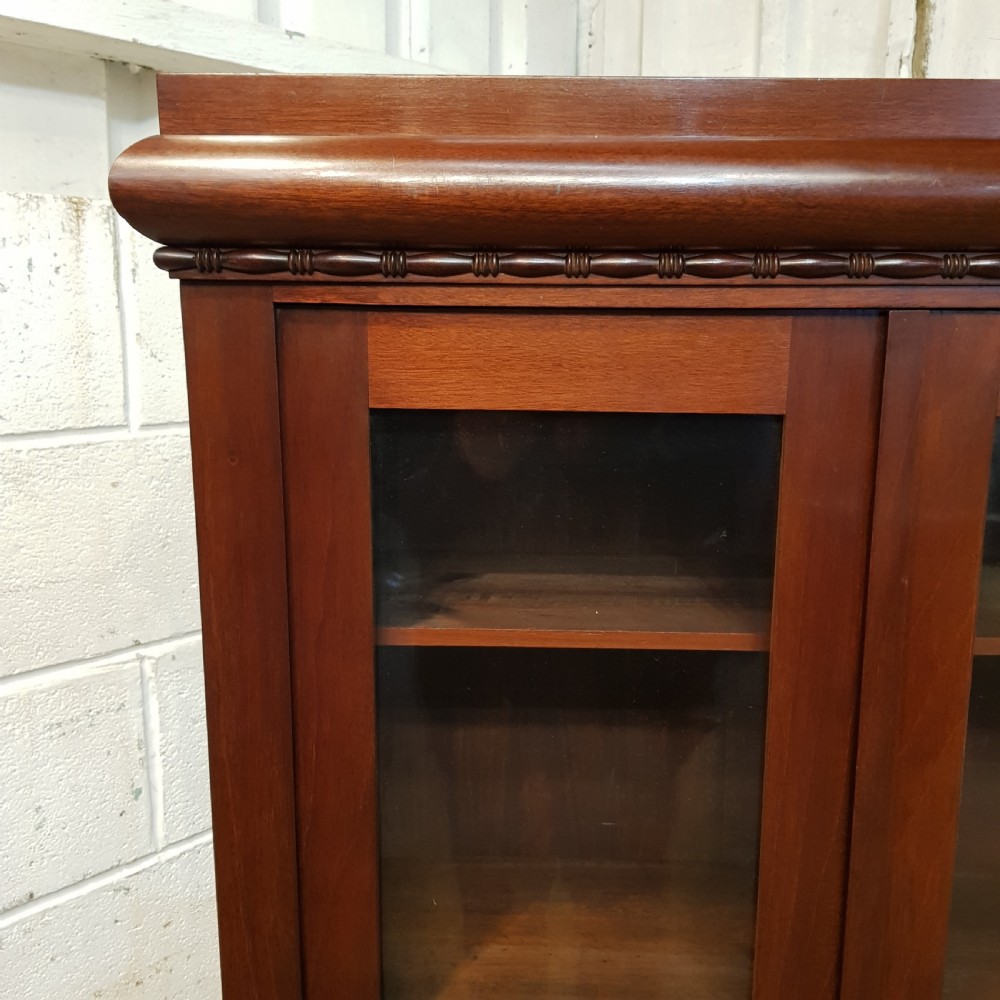 ANTIQUE 19TH CENTURY MAHOGANY BIEDERMEIER GLAZED BOOKCASE C1870 View VII