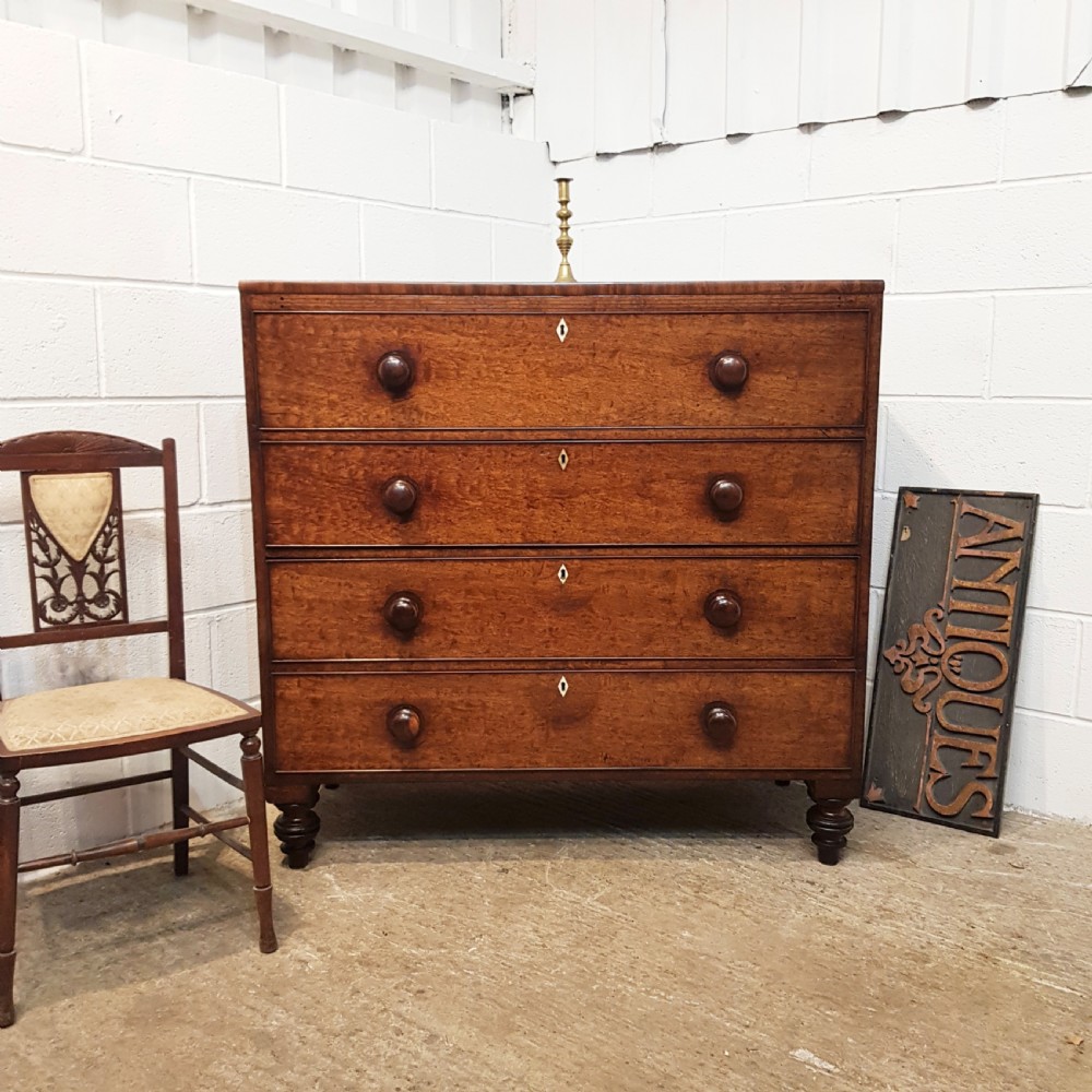 ANTIQUE VICTORIAN MAHOGANY SECRETAIRE CHEST c1860