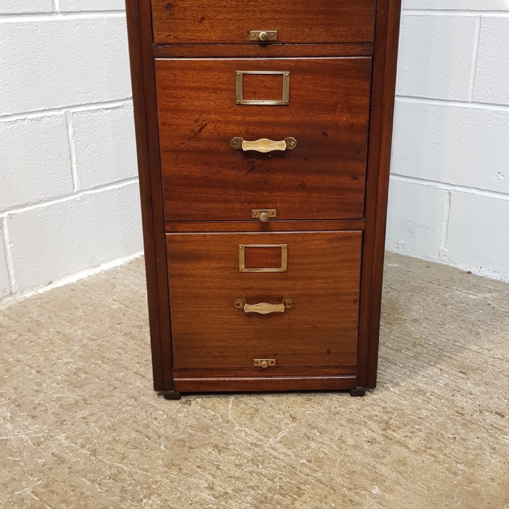 ANTIQUE AMERICAN MAHOGANY FILING CABINET BY LIBRARY BUREAU LTD ISA C1920 View II