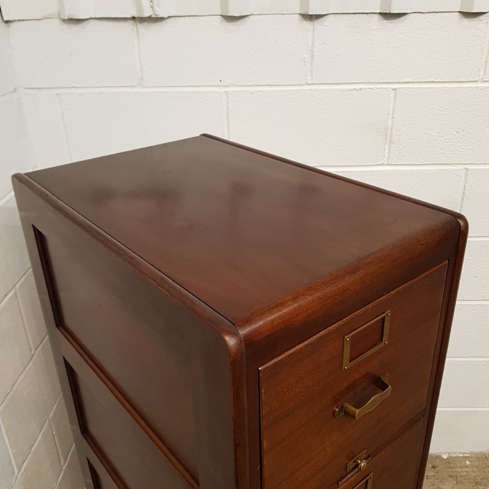 ANTIQUE AMERICAN MAHOGANY FILING CABINET BY LIBRARY BUREAU LTD ISA C1920 View VI