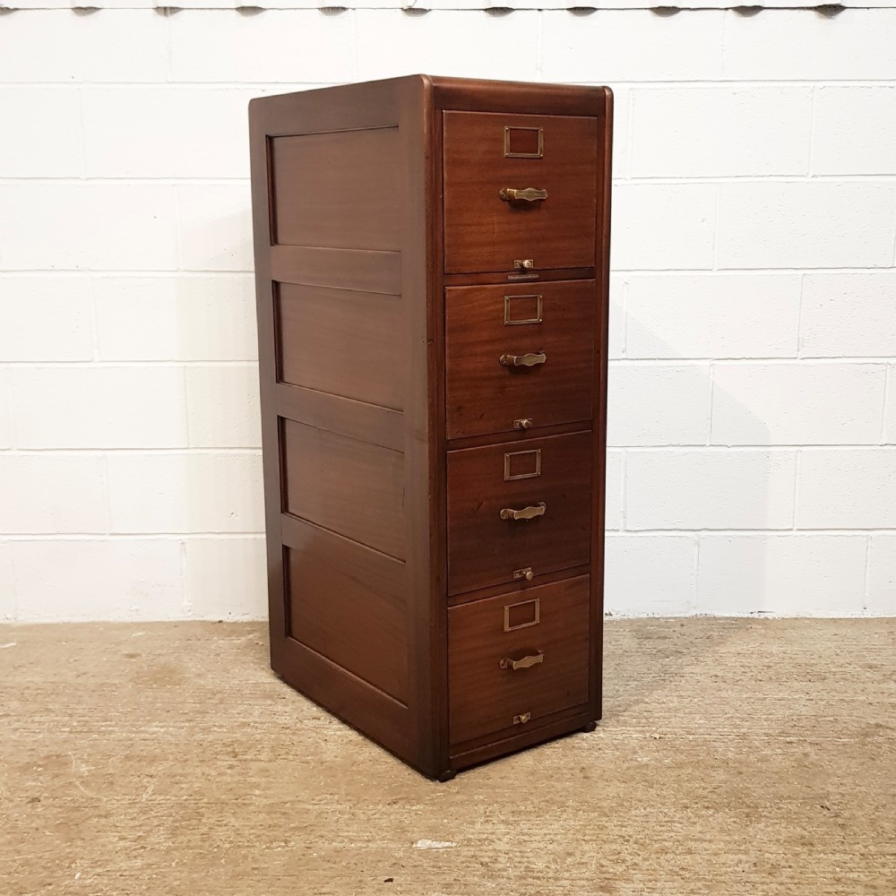 ANTIQUE AMERICAN MAHOGANY FILING CABINET BY LIBRARY BUREAU LTD ISA C1920 View VII