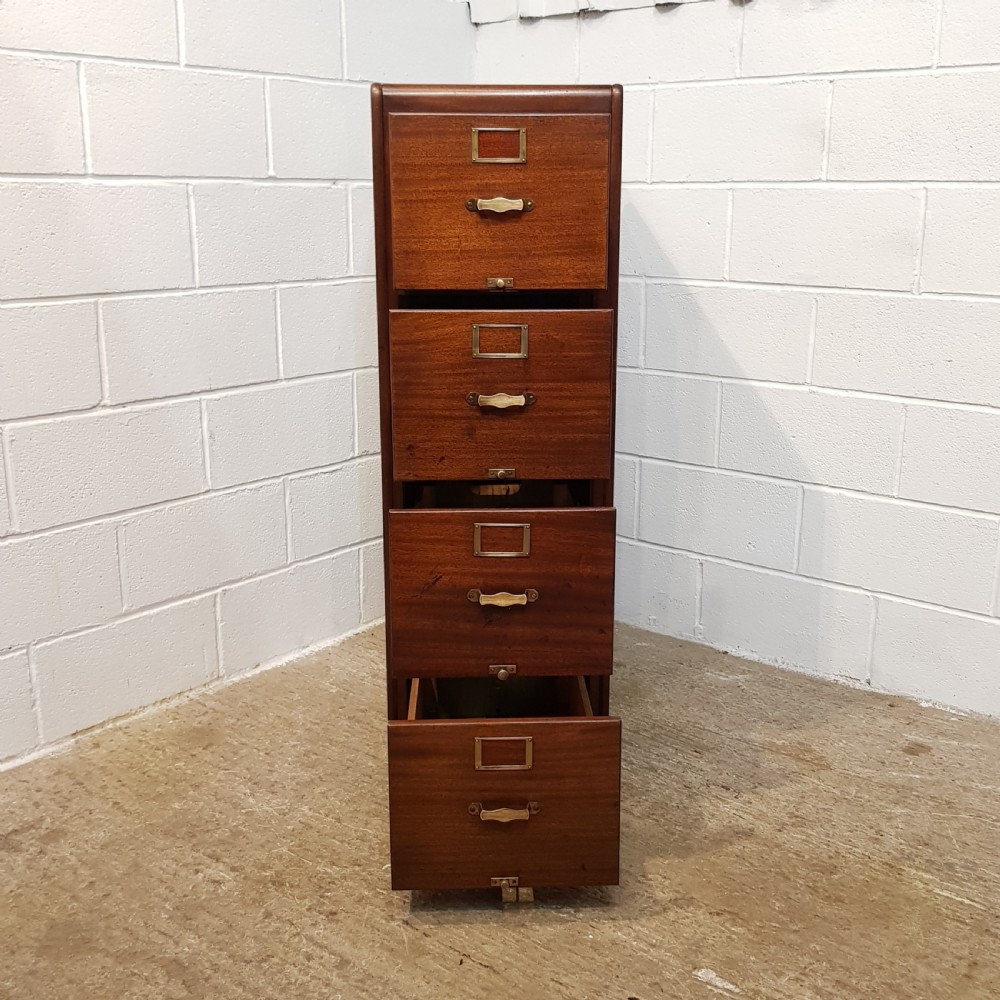 ANTIQUE AMERICAN MAHOGANY FILING CABINET BY LIBRARY BUREAU LTD ISA C1920 View VIII