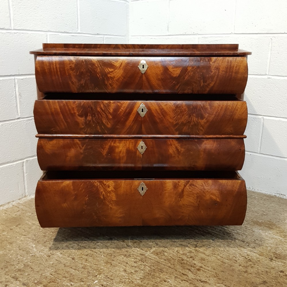 ANTIQUE 19TH CENTURY MAHOGANY BIEDERMIEIER CHEST OF DRAWERS C1840 View IV