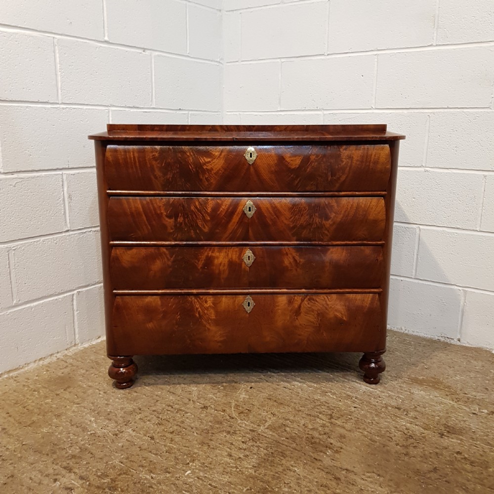 ANTIQUE 19TH CENTURY MAHOGANY BIEDERMIEIER CHEST OF DRAWERS C1840 View VI