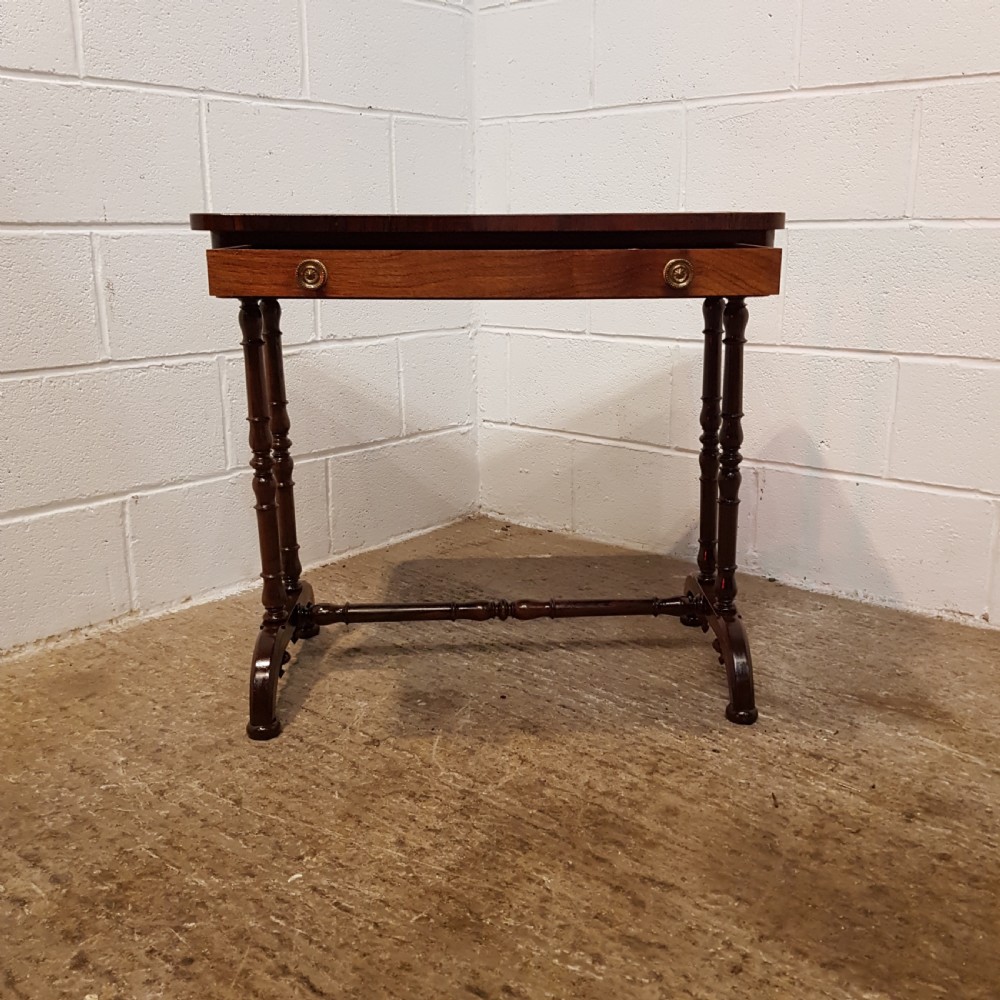 ANTIQUE VICTORIAN MAHOGANY LEATHER TOP SMALL LADIES SIDE WRITING DESK C1860 View X