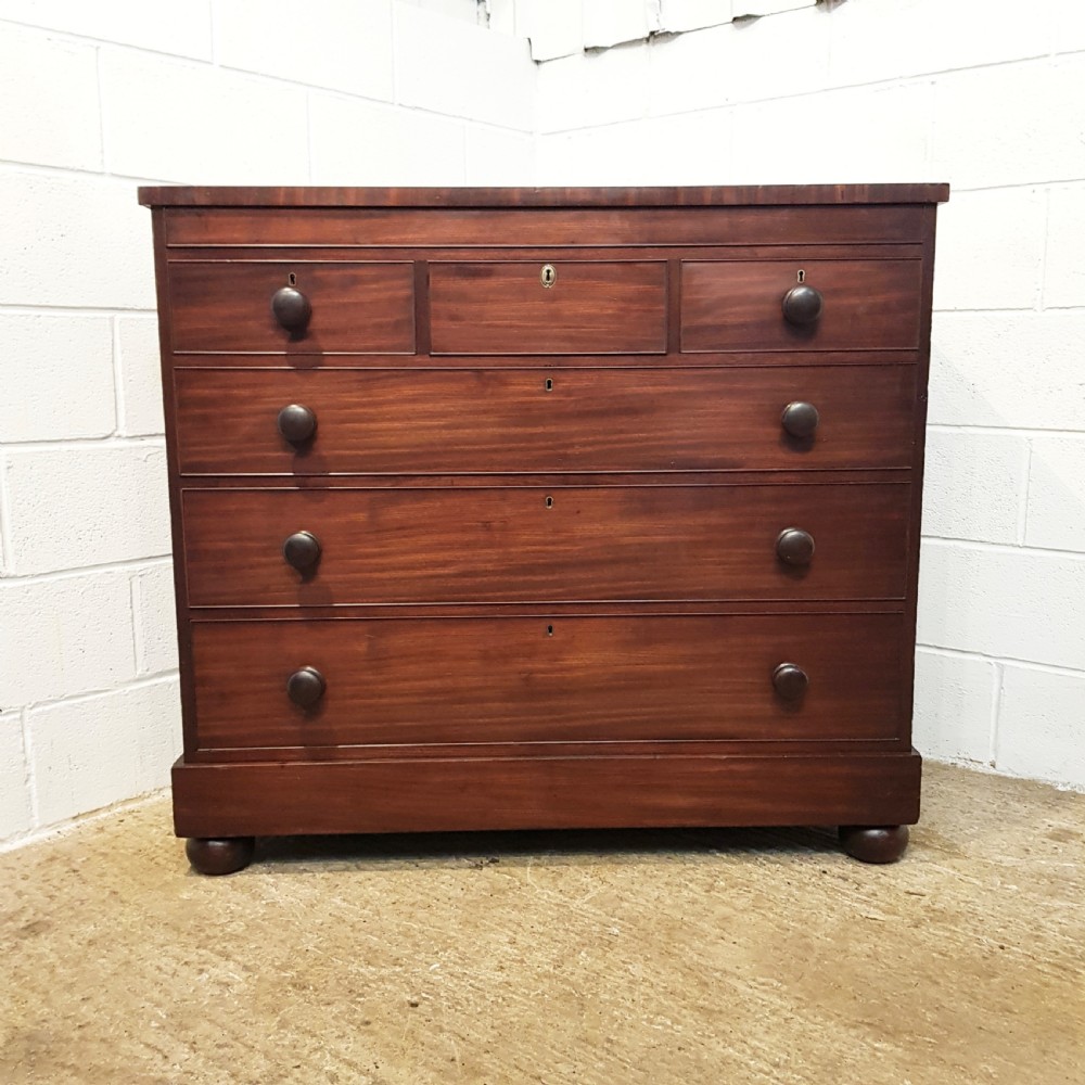 ANTIQUE VICTORIAN MAHOGANY CHEST OF DRAWERS WITH SECRET DRAWER C1880 View III