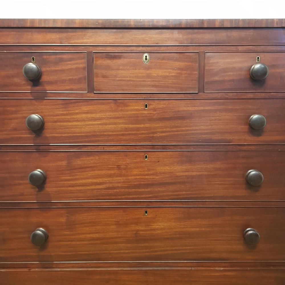 ANTIQUE VICTORIAN MAHOGANY CHEST OF DRAWERS WITH SECRET DRAWER C1880 View IV
