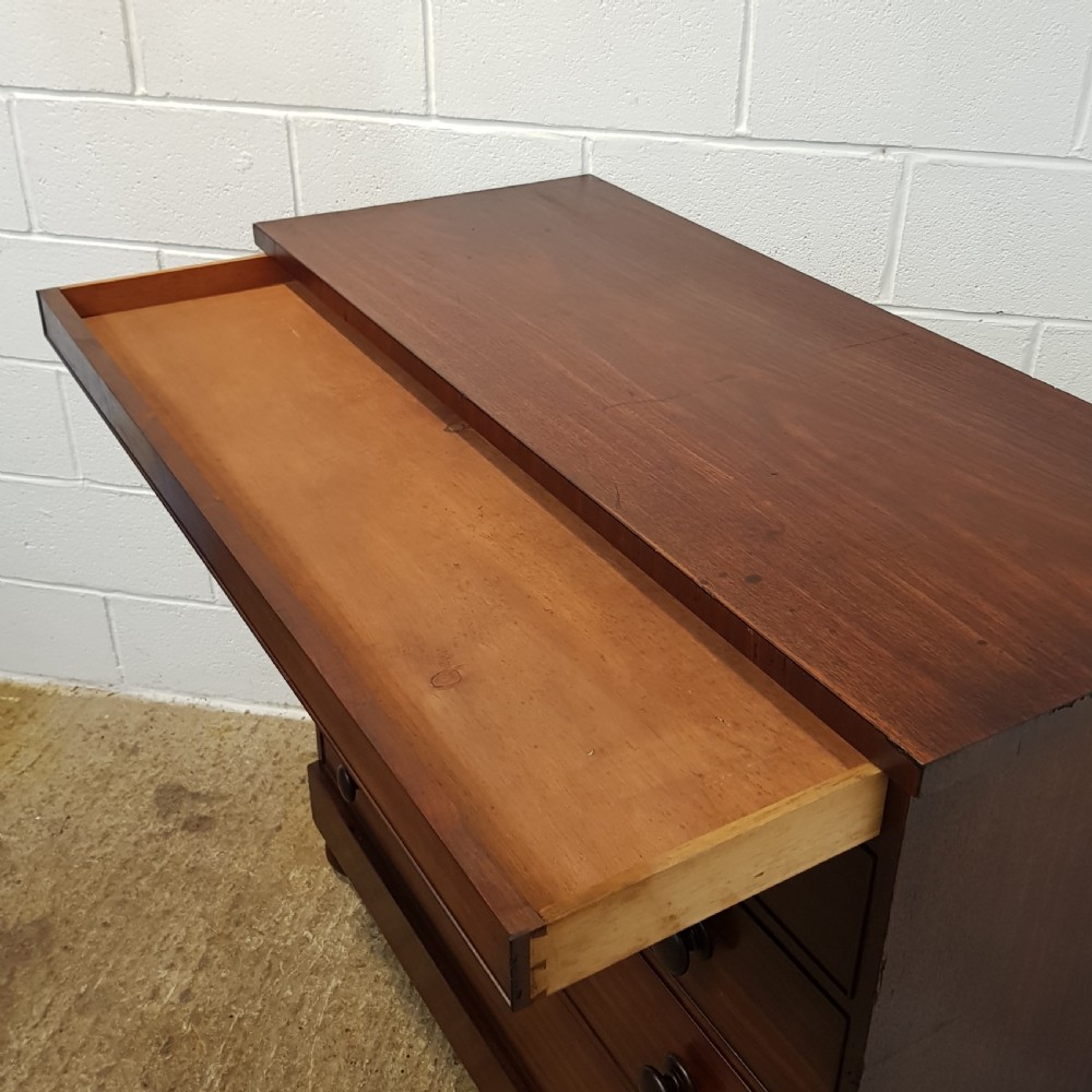 ANTIQUE VICTORIAN MAHOGANY CHEST OF DRAWERS WITH SECRET DRAWER C1880 View VI