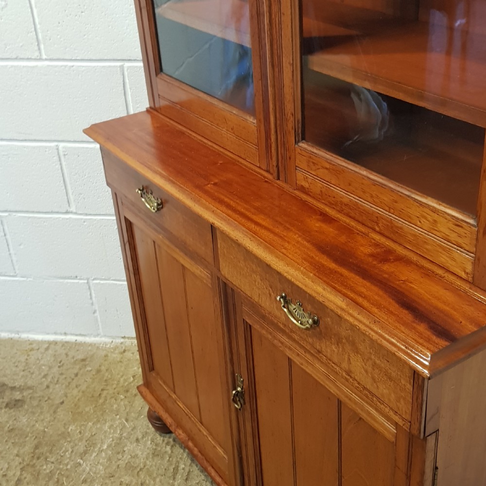 ANTIQUE VICTORIAN MAHOGANY LIBRARY BOOKCASE C1890 View VI