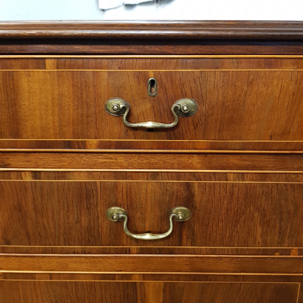 ANTIQUE LATE 18TH CENTURY MAHOGANY & WALNUT CHEST OF DRAWERS C1780 View VII