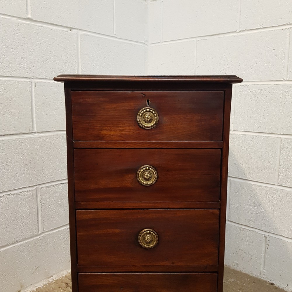 ANTIQUE REGENCY ALL NARROW MAHOGANY CHEST OF DRAWERS C1820 View II