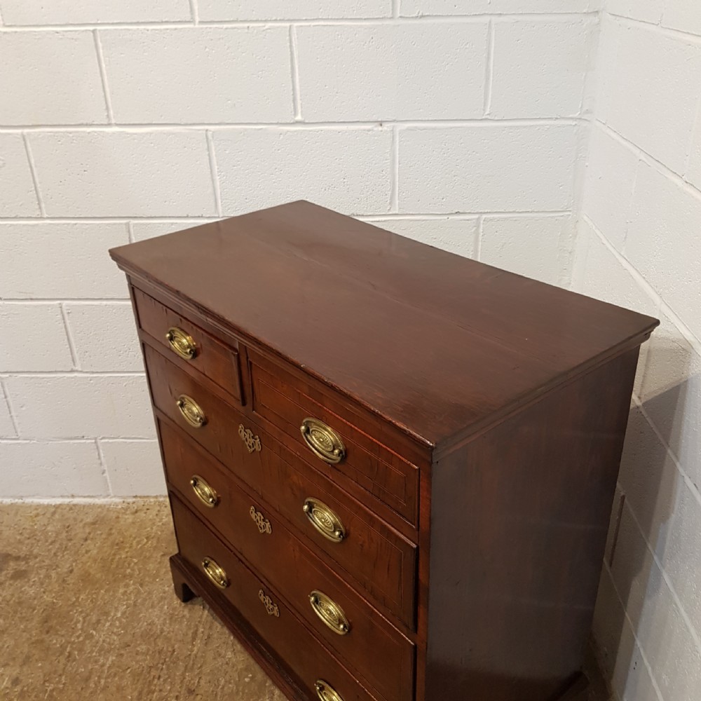 ANTIQUE 18TH CENTURY OAK & WALNUT CHEST OF DRAWERS C1770 View VI