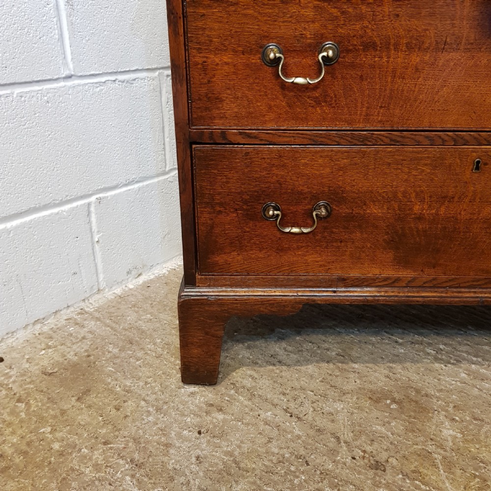 ANTIQUE 18TH CENTURY PERIOD OAK DWARF CHEST OF DRAWERS C1780 View V