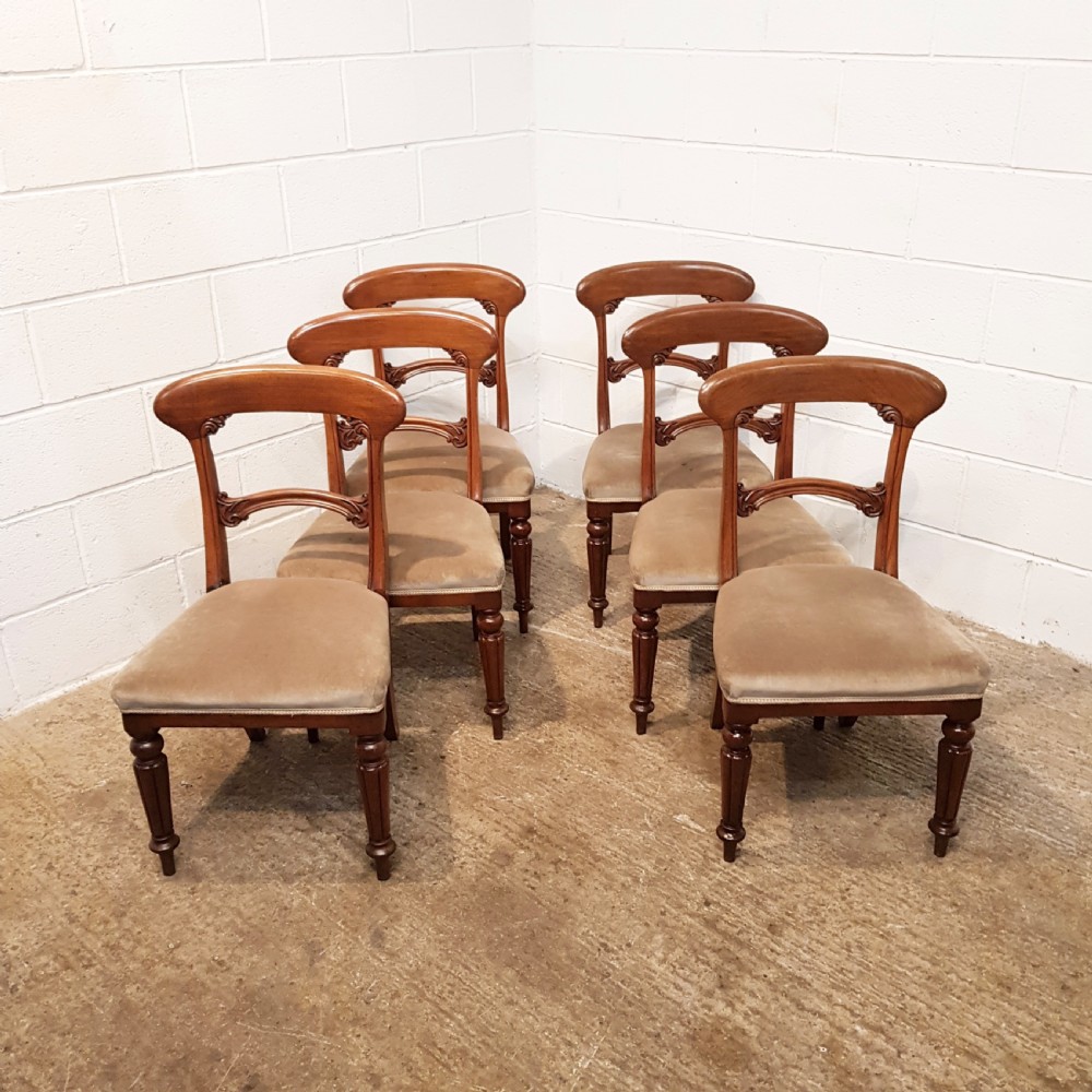ANTIQUE SET OF SIX VICTORIAN BAR BACK MAHOGANY DINING CHAIRS  C1880 View II