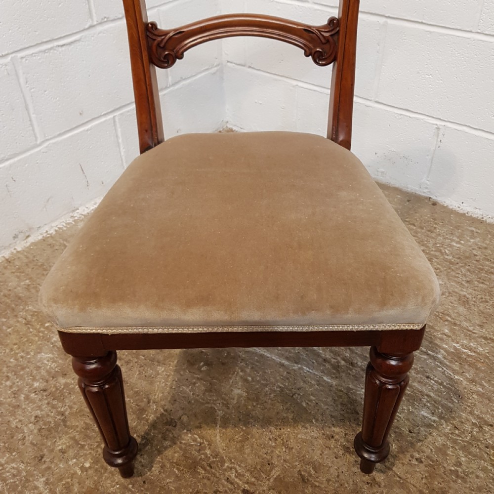 ANTIQUE SET OF SIX VICTORIAN BAR BACK MAHOGANY DINING CHAIRS  C1880 View III