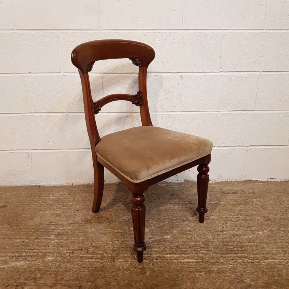ANTIQUE SET OF SIX VICTORIAN BAR BACK MAHOGANY DINING CHAIRS  C1880 View IV