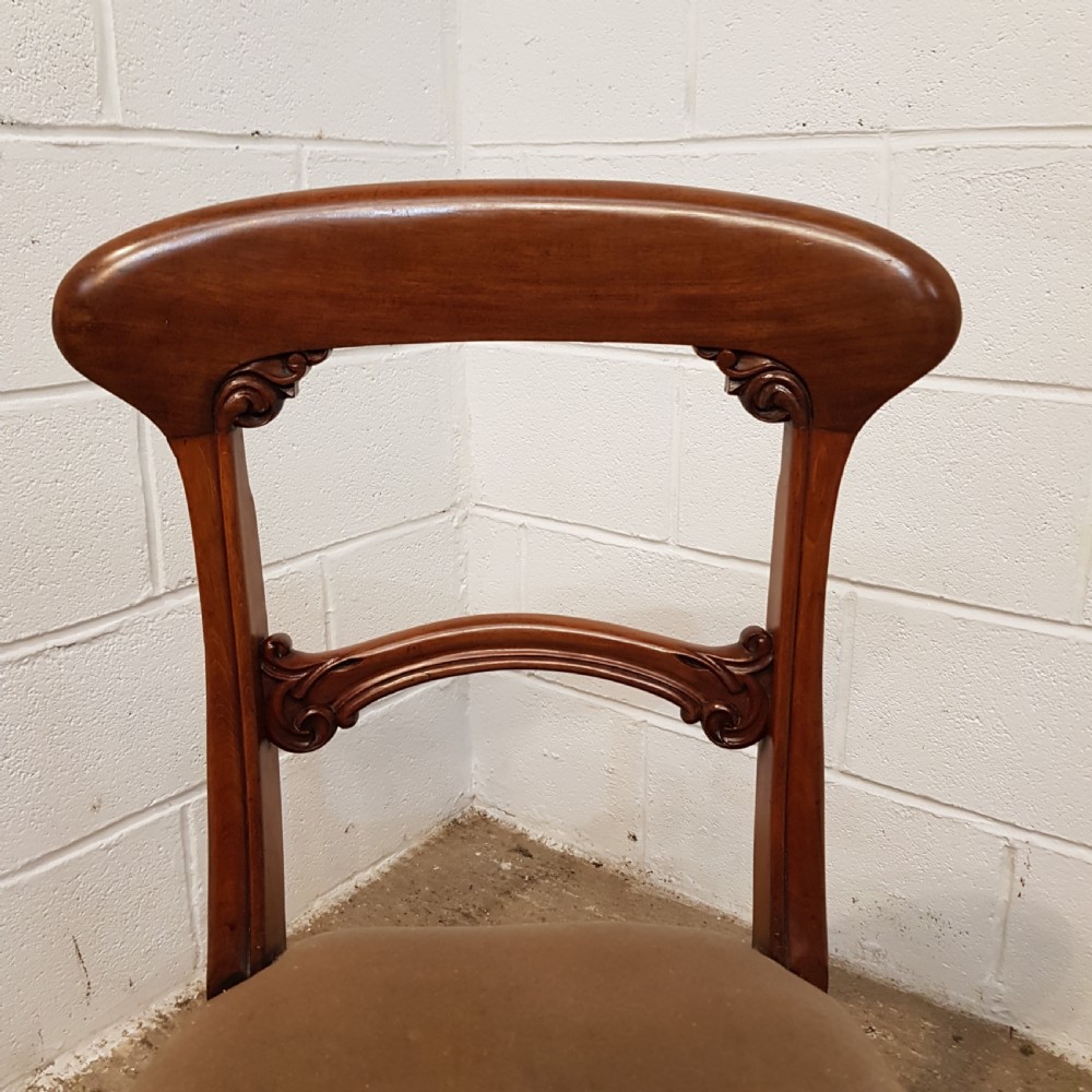 ANTIQUE SET OF SIX VICTORIAN BAR BACK MAHOGANY DINING CHAIRS  C1880 View V
