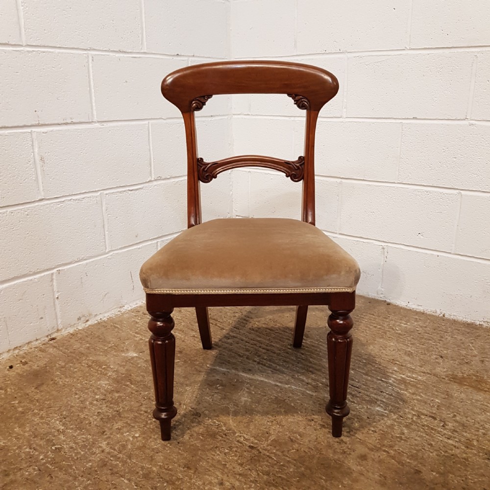 ANTIQUE SET OF SIX VICTORIAN BAR BACK MAHOGANY DINING CHAIRS  C1880 View VI