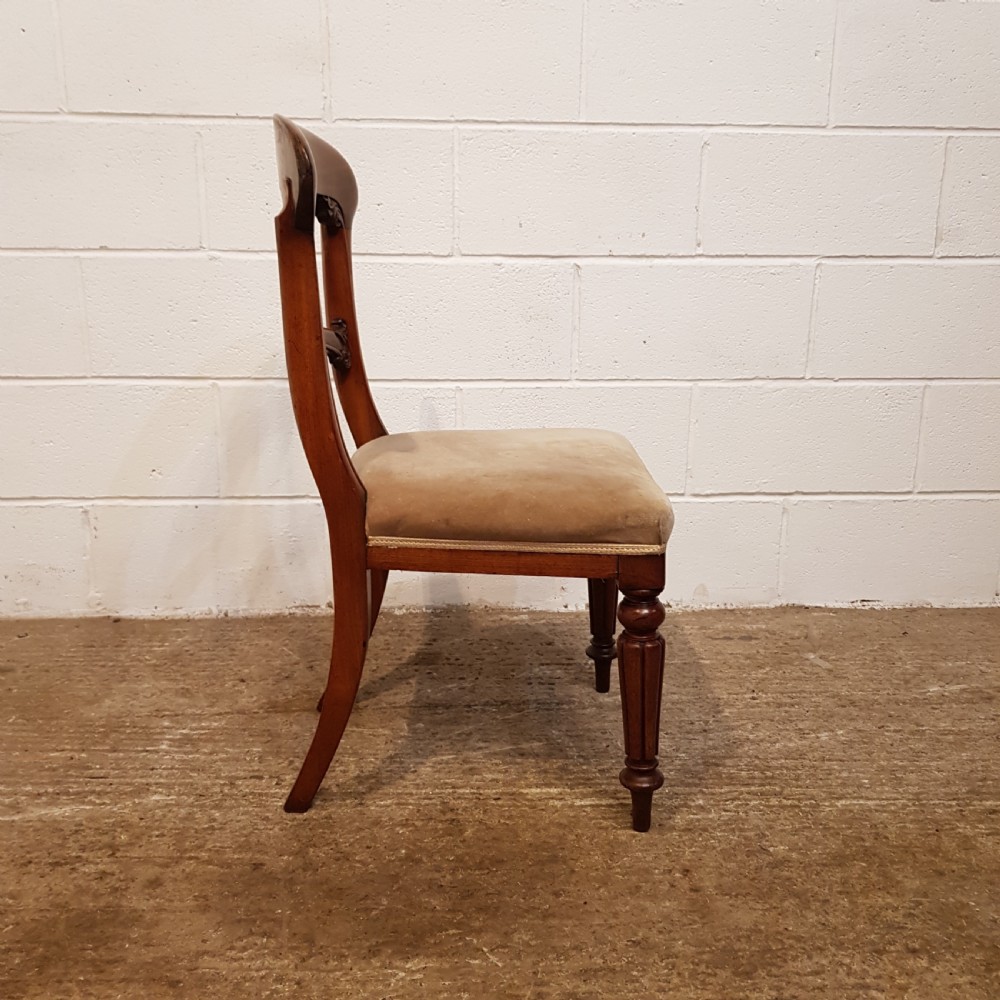 ANTIQUE SET OF SIX VICTORIAN BAR BACK MAHOGANY DINING CHAIRS  C1880 View VII