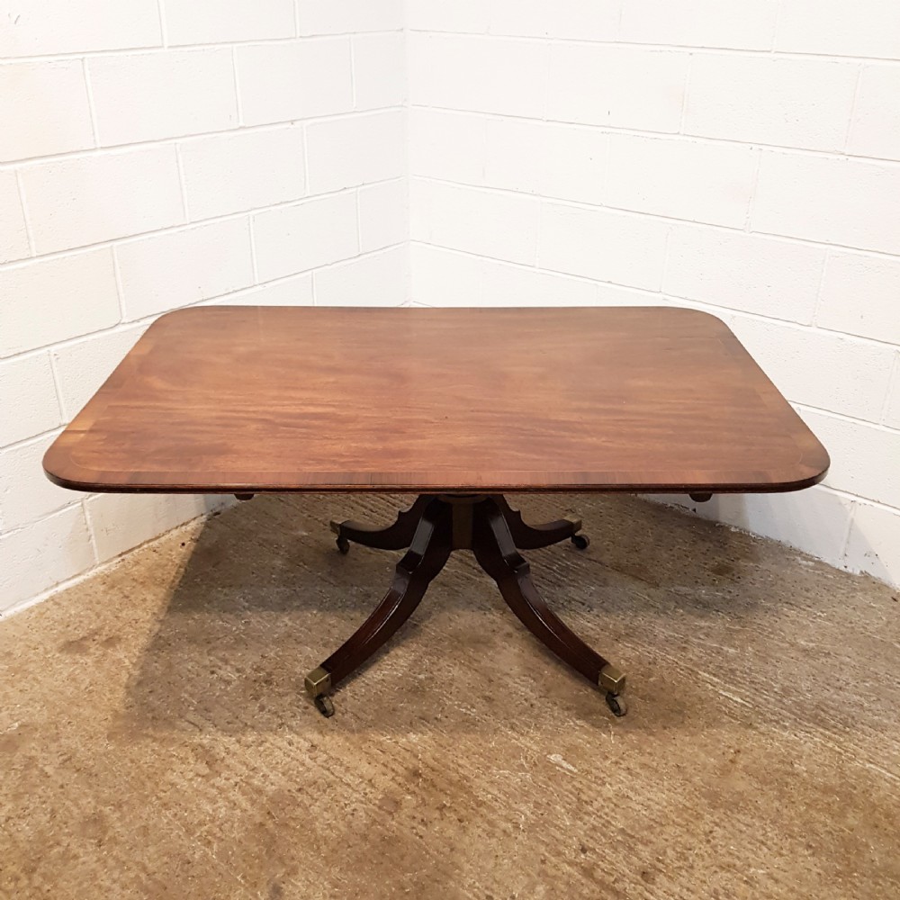 ANTIQUE REGENCY MAHOGANY T TILT TOP DIN8NG TABLE C1820 View II