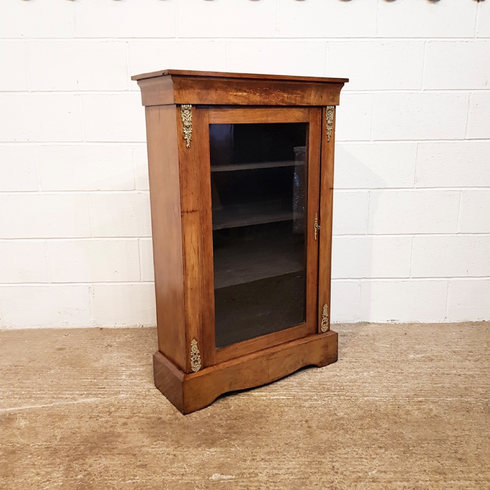 Antique Victorian walnut pier cabinet c1880 View VI