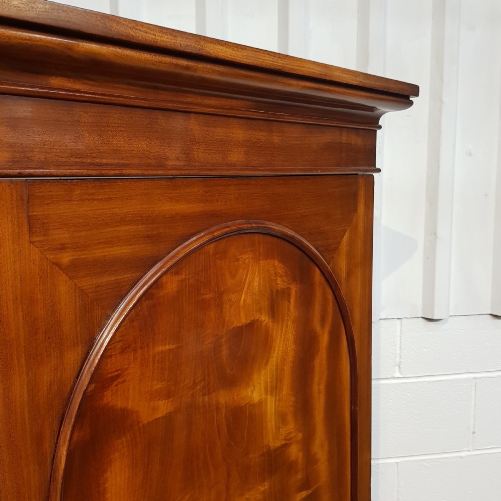 ANTIQUE VICTORIAN FLAMED MAHOGANY DOUBLE WARDROBE C1880 View IV