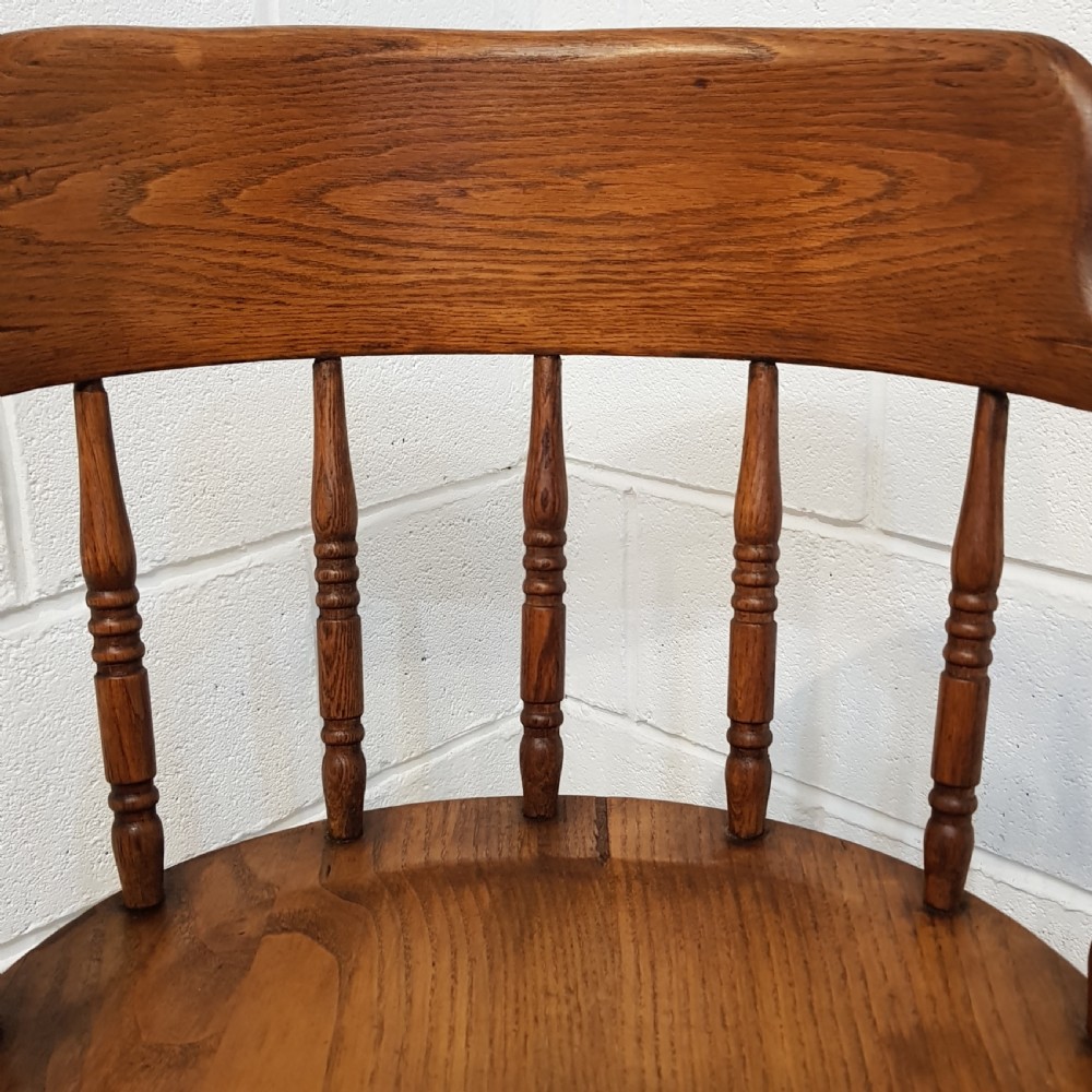 ANTIQUE EDWARDIAN OAK SWIVEL DESK CHAIR C1900 View IV