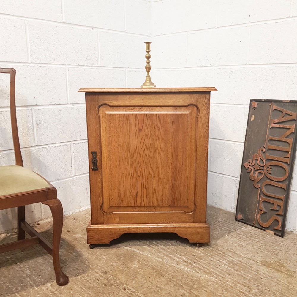 ANTIQUE EDWARDIAN OAK OFFICE COLLECTORS CABINET C1900