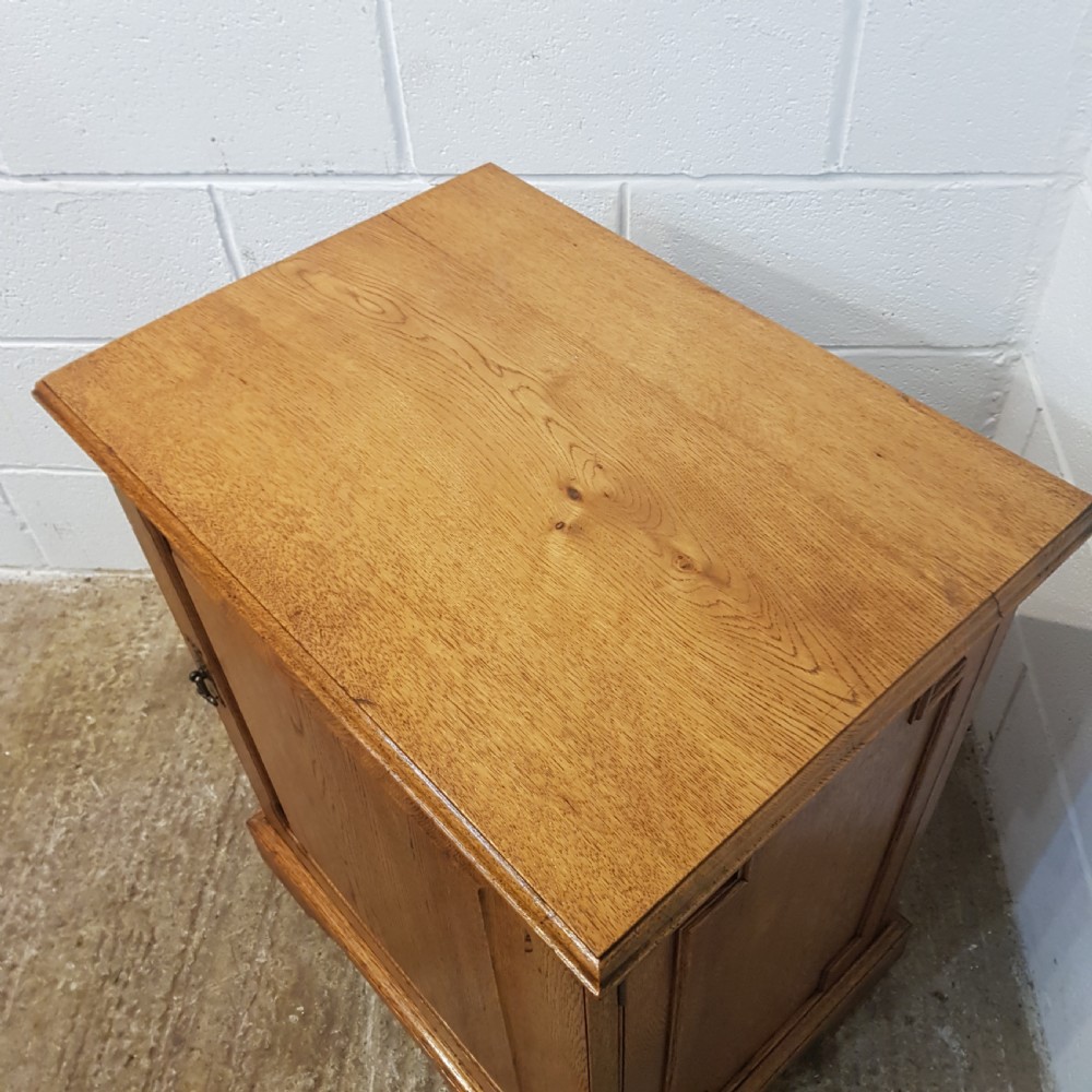 ANTIQUE EDWARDIAN OAK OFFICE COLLECTORS CABINET C1900 View V
