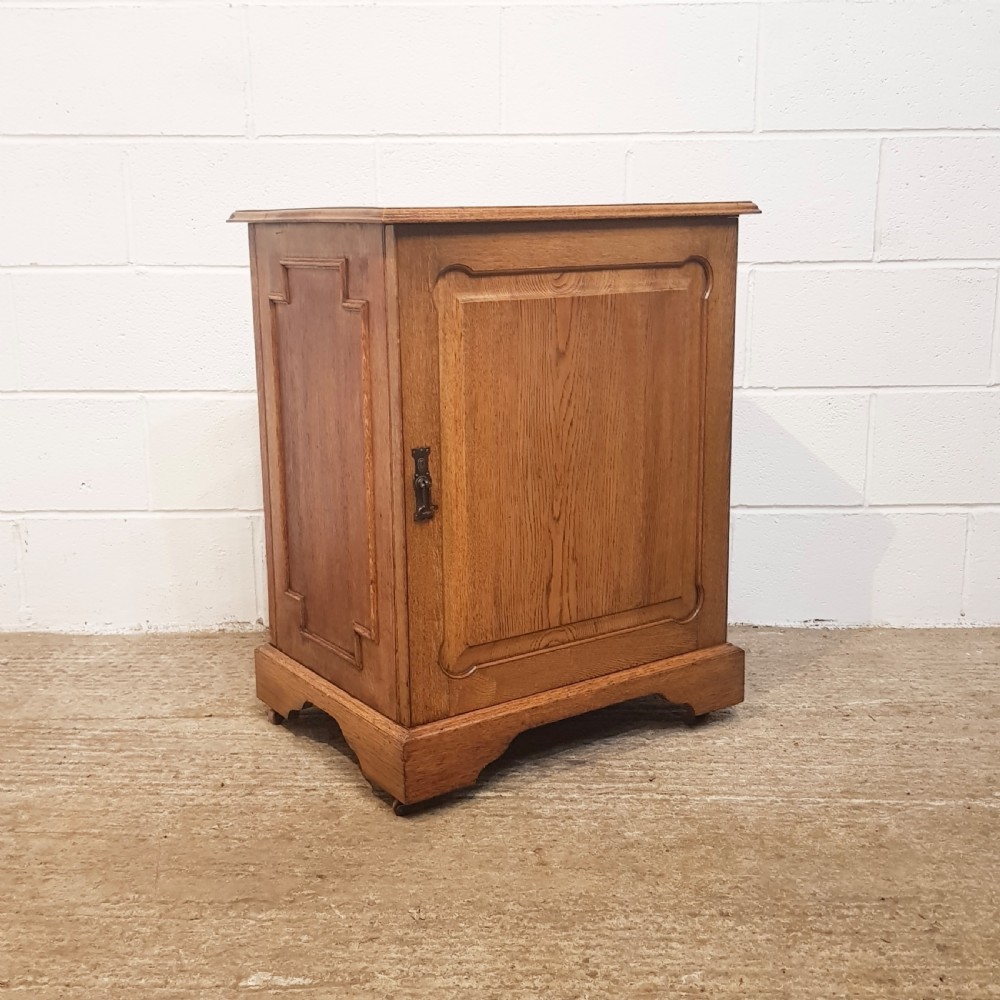 ANTIQUE EDWARDIAN OAK OFFICE COLLECTORS CABINET C1900 View VI