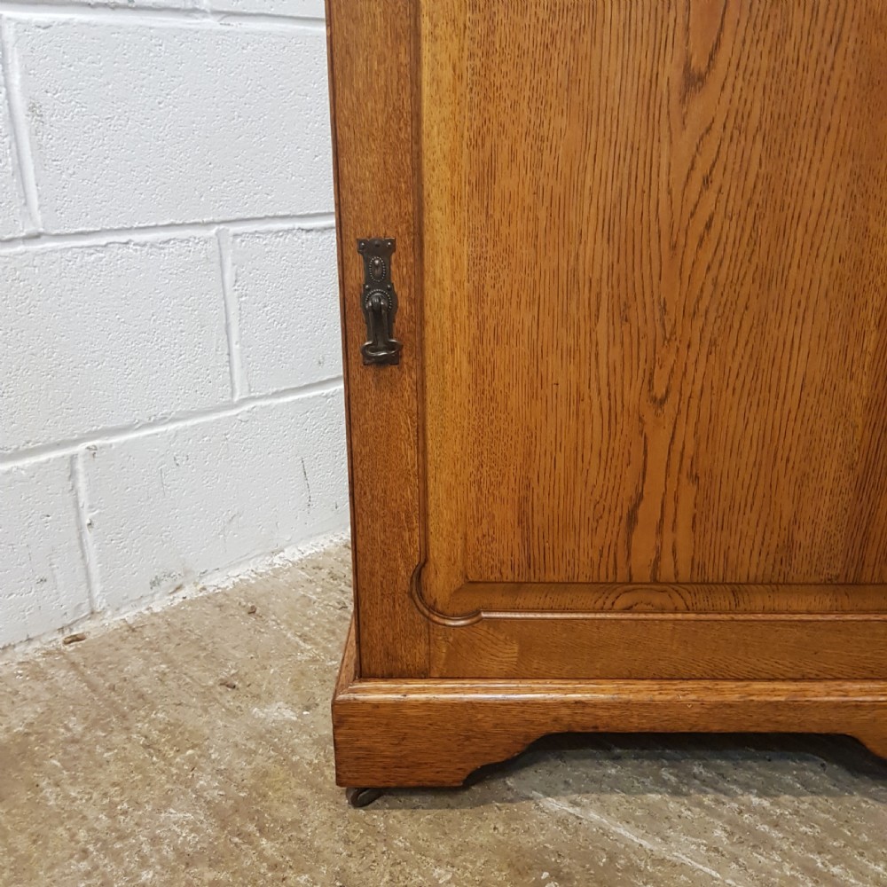 ANTIQUE EDWARDIAN OAK OFFICE COLLECTORS CABINET C1900 View VII