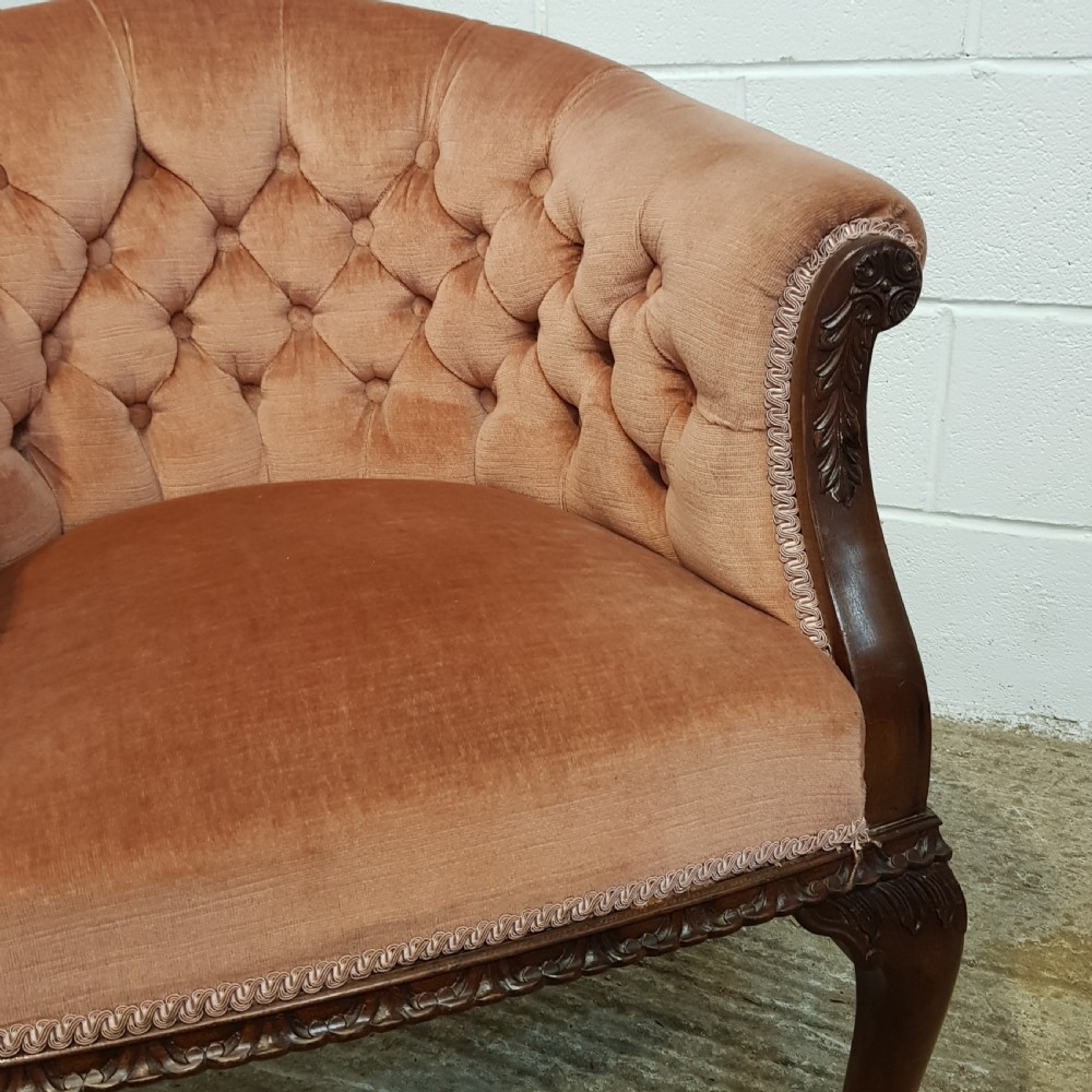 ANTIQUE PAIR EDWARDIAN MAHOGANY TUB CHAIRS  C1900 View VI