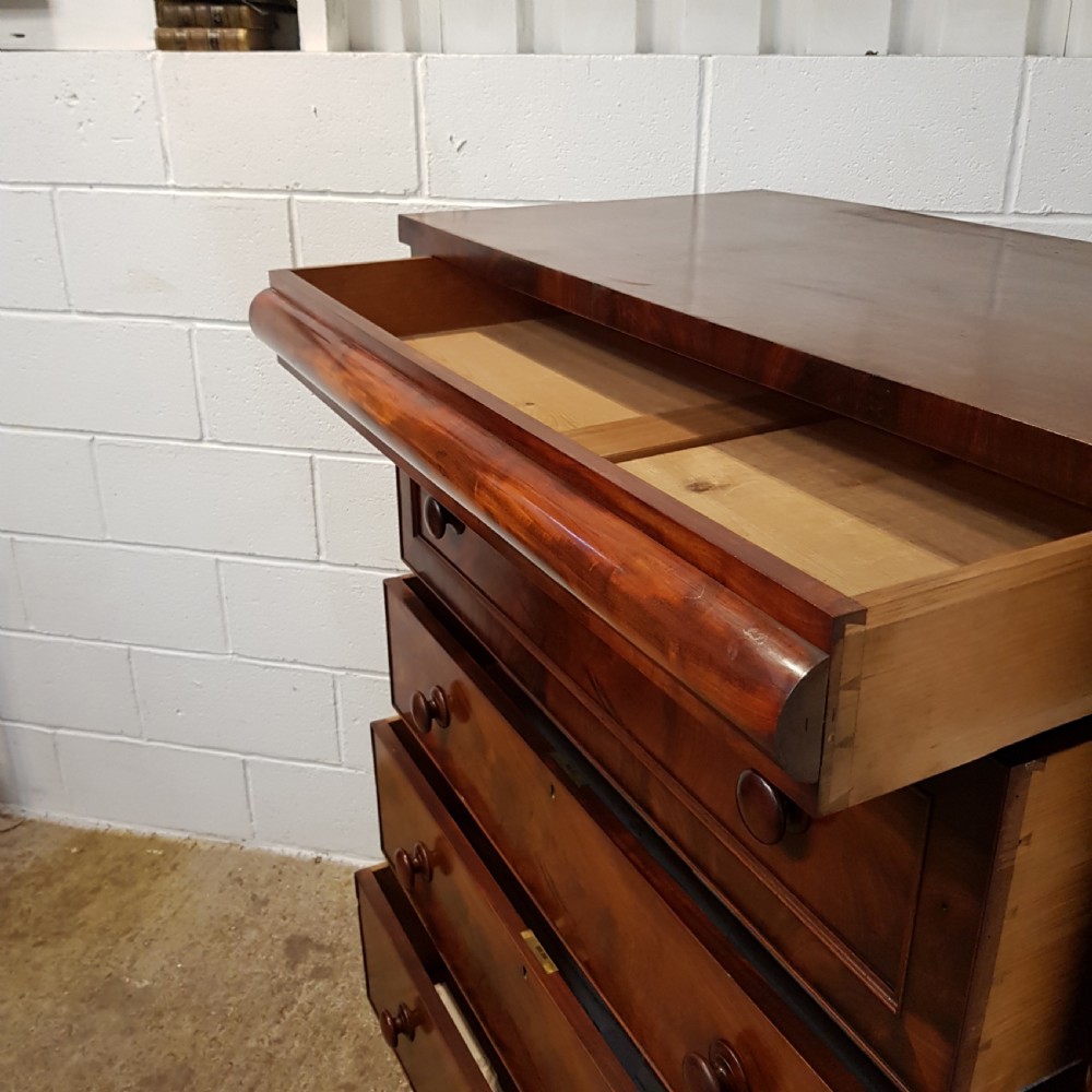 ANTIQUE VICTORIAN MAHOGANY SCOTCH CHEST OF DRAWERS C1870 View III