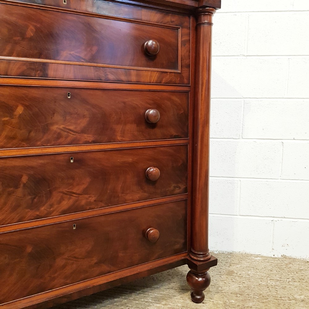 ANTIQUE VICTORIAN MAHOGANY SCOTCH CHEST OF DRAWERS C1870 View IV